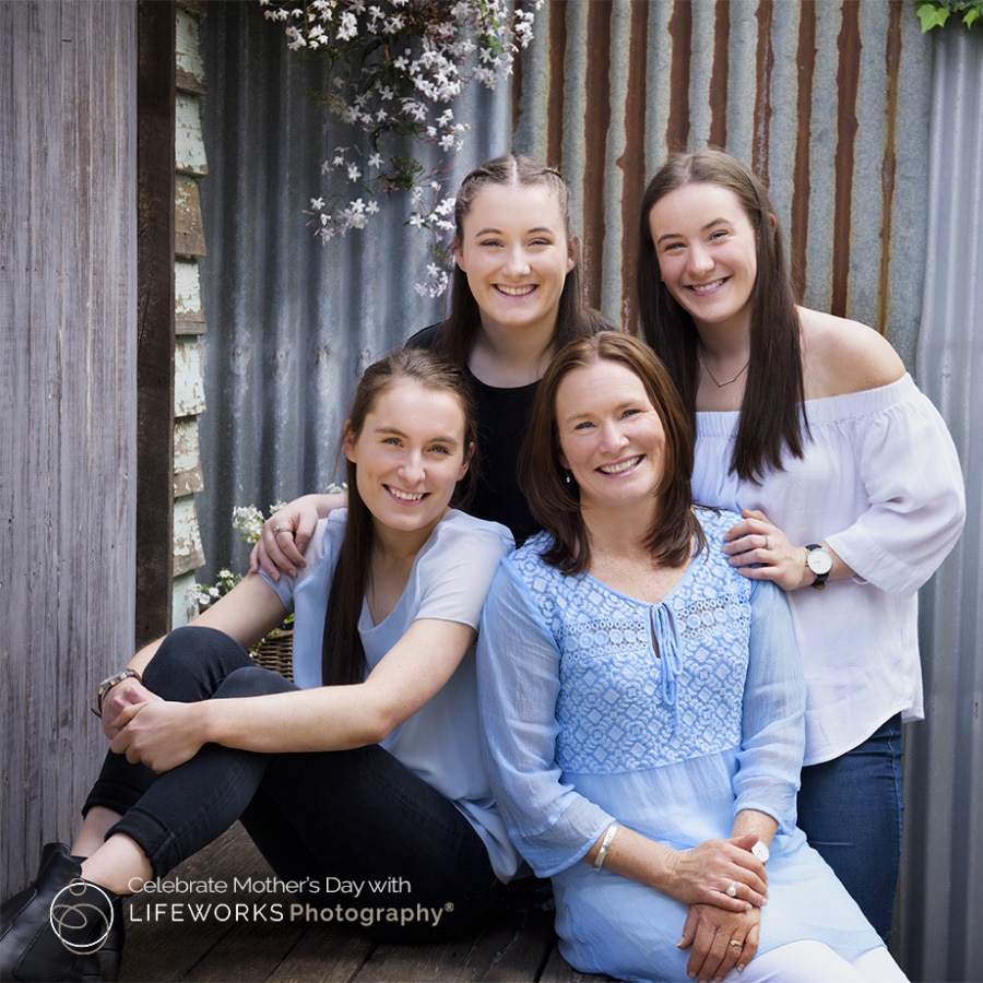 Mum with daughters - Lifeworks Photography