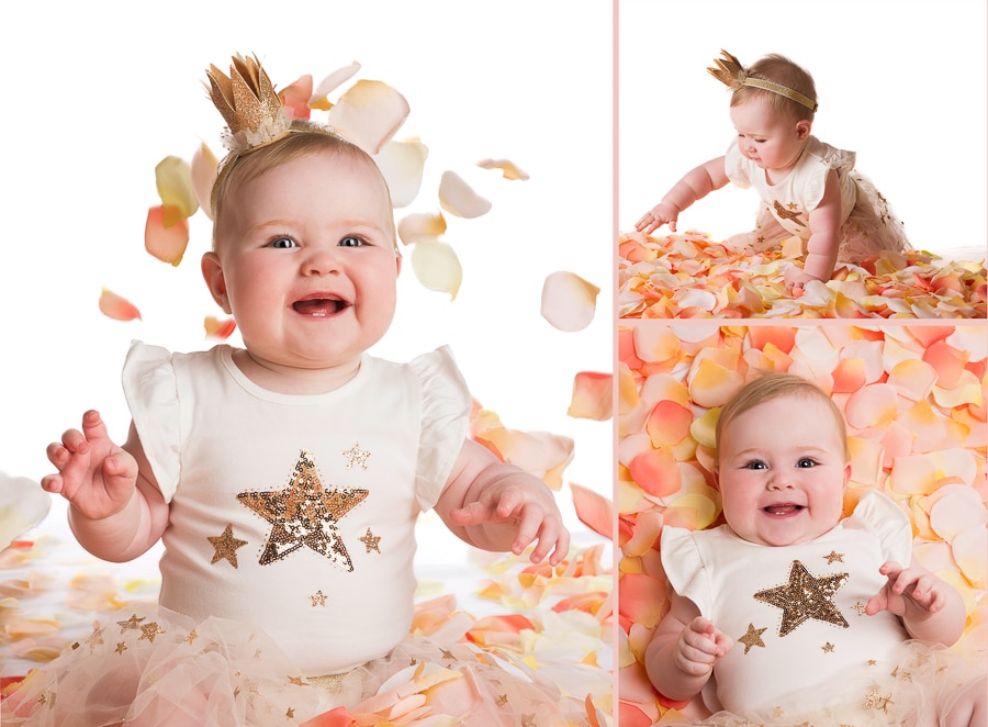 Professional photograph taken of a 9 month year girl
